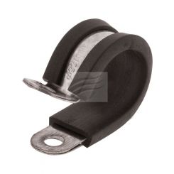 Jaylec Pack 10 P Clip 22mm Stainless Steel w/ Rubber Insert Reinforced