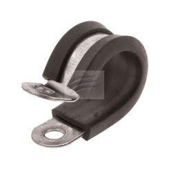 Jaylec Pack 10 P Clip 19mm Stainless Steel w/ Rubber Insert Reinforced