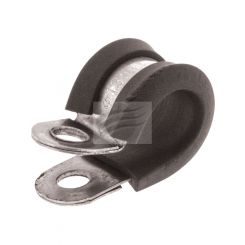 Jaylec Pack 10 P Clip 13mm Stainless Steel w/ Rubber Insert Reinforced
