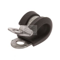 Jaylec Pack 10 P Clip 10mm Stainless Steel w/ Rubber Insert Reinforced