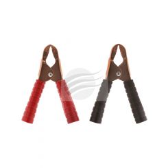 Jaylec Pack 2 Battery Clamps Insulated Black & Red Clamps 50Amp