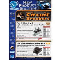 Jaylec Circuit Breaker 20Amp 12V H/D Bkt Type 1 Thermal Reset