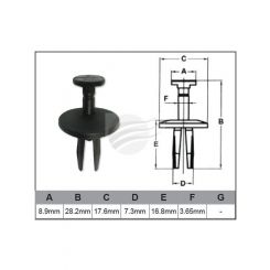 Jaylec Pack 100 Automotive Fastener Gm Black Plastic