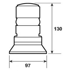 Jaylec Amber Strobe Beacon 12-80V 2 Bolt Mount Single Flash 60/Min