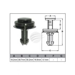 Jaylec Pack 100 Automotive Fastener Gm Black Plastic