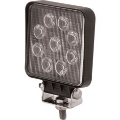 Jaylec LED Square Worklamp Spot Beam 10-30V 27 W 9 Leds Black Abs