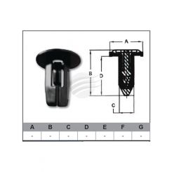 Jaylec Pack 10 Automotive Fastener Universal Black Plastic