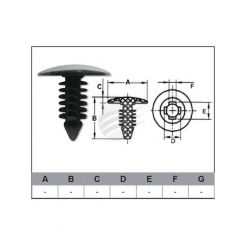 Jaylec Pack 10 Automotive Fastener Universal Black Plastic