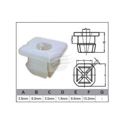 Jaylec Pack 10 Automotive Fastener Universal White Plastic