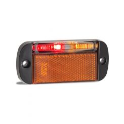 Autolamps LED Red/Amber Side Marker 12/24V w/ Reflector Rhs Black Base