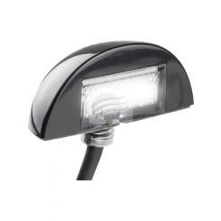 Autolamps Pkt 2 LED Licence Plate Lamp 12/24V Pushing Black 100mm Blst