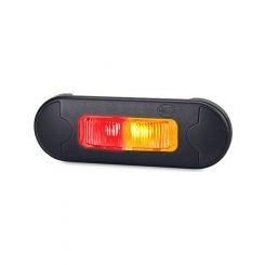 Hella LED Side Marker Lamp Amber/Red 12/24V Flush Mount 500mm Cable