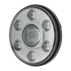 Ignite 7" LED H/Light 9-36V High /Low Beam Chrome Face 7Leds 65 Watt