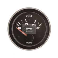 VDO Cockpit Vision Voltmeter 24V 18 - 32 Volt Dial 52mm Diam