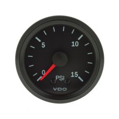 VDO Pressure Gauge Mechanical 0-15Psi, 52mm Cockpit Vision Eg0147