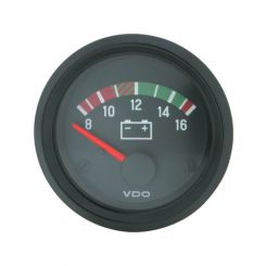 VDO Voltmeter C/Pit Inter 12V 8 - 16 Volt 52mm Dia Eg0078