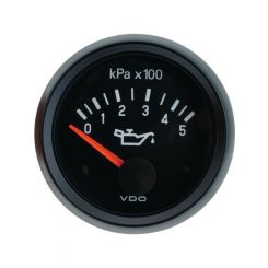 VDO Cockpit Vision Oil Press Gauge Electric 0 - 500Kpa 12V 52mm