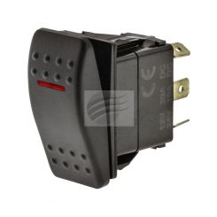 Jaylec Switch Rocker Sealed On/Off 12/24V 20A @ 12V 10A @24V Red LED
