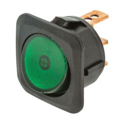 Jaylec Switch Rocker On Off Green 12/24V 25A @ 12V 12.5A @24V Mounting
