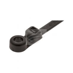 Jaylec Pack 100 Cable Tie 150mm X 3.6mm Black Screw Mount Uv Resistant