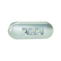 Autolamps LED Amber Side Marker Lamp 12/24V 3 Led's Stainless Steel 150mm