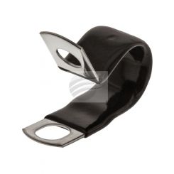 Jaylec Pack 25 P Clip 10mm Metal / Pvc Steel With Pvc Coating