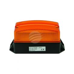 Jaylec LED Amber Strobe Light 12-80V Plastic 2 Bolt Mount 80 Quad Flash