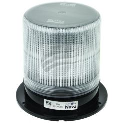 Britax LED Amber Beacon 10-30V 18W Clear Lens 3 Bolt Mount 3 Strobe