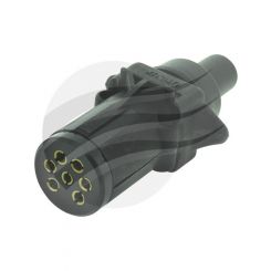 Utilux 7 Pin Small Round Trailer Plug Plastic Common Tas Qld Nsw & Wa