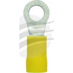 Jaylec Pck 10 Ring Terminal 5mm Insul Pvc Std Crimp Yellow Use