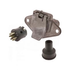 Utilux 7 Pin Small round Trailer Socket Metaltas Qld Wa Nsw Pk