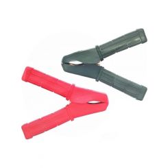 Jaylec Battery Clamps Insulated Black Red 100Amp [ref Narva TC75] Pck 2