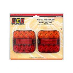 Autolamps Pkt 2 LED Stop/Tail/Indicator w/Licence Plate Lamp 12V 8 LED
