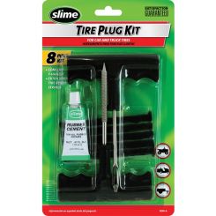 Slime T-Handle Tool Tyre Plug w/ Rubber Cement 8 Pieces Kit