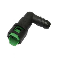 Proflow Fuel Line Connectors, Nylon 5/16in. Female QR 90 Degree To