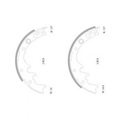 Bosch Brake Shoe Rear Set
