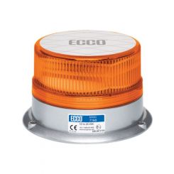 Ecco Amber LED Rotating Beacon 12/24V 3 Bolt Mount Polycarb Len