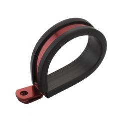 Proflow Cushioned Hose Mounting P-Clamp 38.1mm, Red, 5 Pack