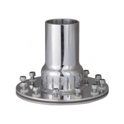 Proflow Fuel Filler Neck Aluminium Polished, Straight 2 in. Diamet