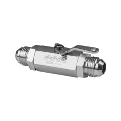 Proflow Valve, Shut-Off, Aluminium, Black, -4 AN Male Threads, Ea