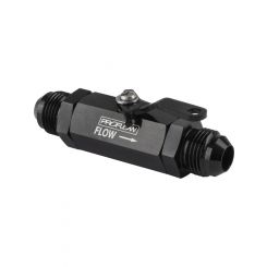 Proflow Valve, Shut-Off, Aluminium, Black, -8 AN Male Threads, Ea