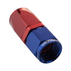 Proflow Straight Hose End -08AN Hose to Female, Blue/Red