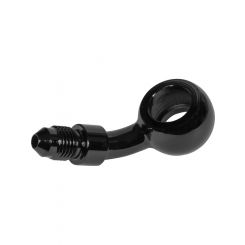 Proflow Black -03AN To 45 Degree Banjo Brake Hose End 10mm 3/8in.