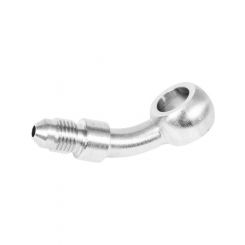 Proflow Chrome 45 Degree Banjo Brake Hose End 11.2mm To -03AN Male