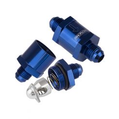 Proflow Fuel Check Valve, Blue, Aluminium, -8 AN Male to -8 AN, Male