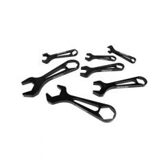 Proflow Wrench Spanner Set AN, Billet Aluminium Black Anodised, 7