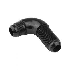 Proflow 90 Degree Male Fitting Bulkhead Adaptor -06AN, Black