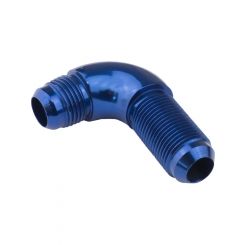 Proflow 90 Degree Male Fitting Bulkhead Adaptor -12AN, Blue