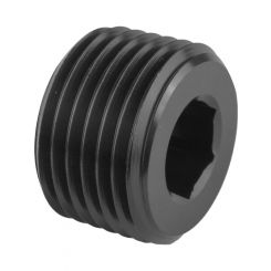 Proflow Fitting Aluminium Socket Plug 1/16in. NPT, Black