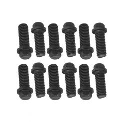 Proflow Header Bolts, Hex Head, M8 X 1.25 in, Custom Black Oxide,
